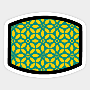 Yellow flower - Classic Colorful Graphic Stripes Sticker